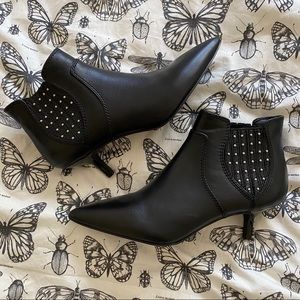 Rebecca Minkoff Deina Stud Kitten Heel Ankle Boots